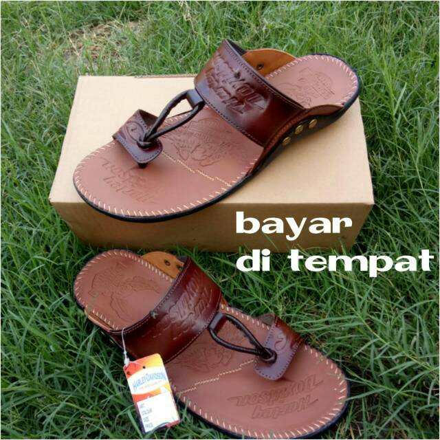 Sandal herley davitson japit jempol coklat tan