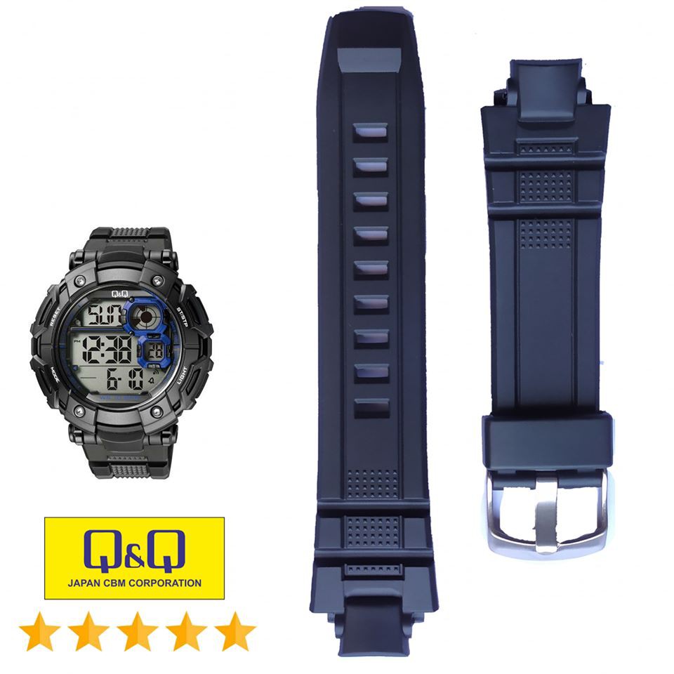 Strap QQ QnQ Q&amp;Q M150 QnQ 150 Tali Jam Tangan Q&amp;Q M 150 Black.