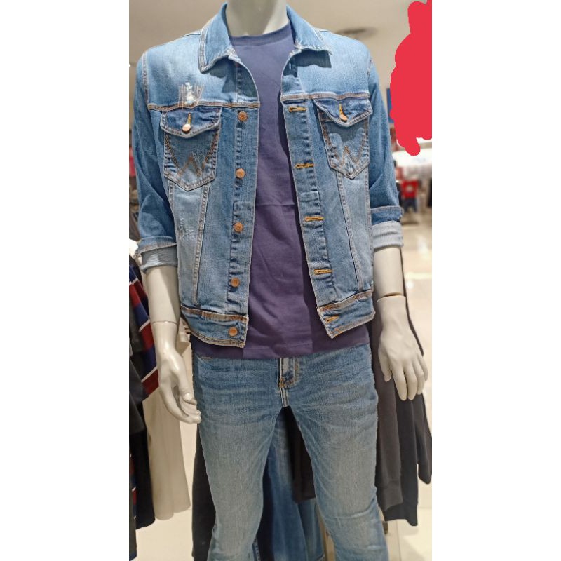 jaket cowok jeans jaket wrangler