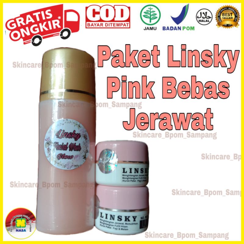 (PROMO) Paket LINSKY GLOW  bebas Jerawat LINSKY & SABUN