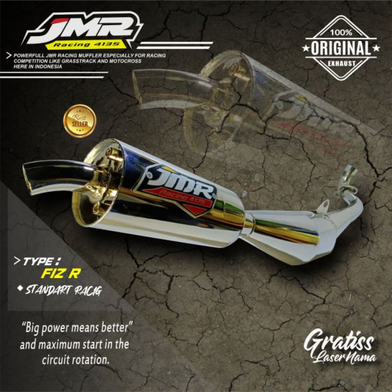 KNALPOT FIZ R STANDAR RACING CROME JMR RACING 4135