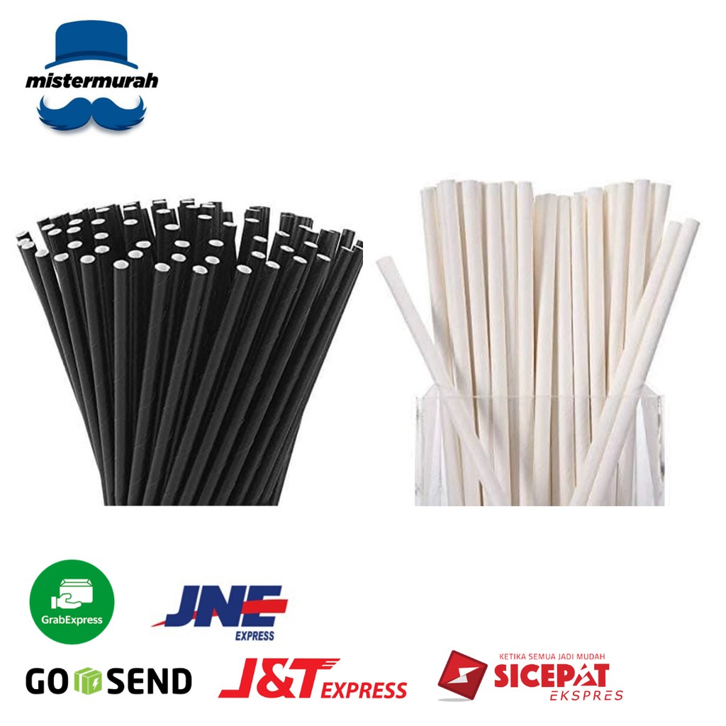 Sedotan Kertas Paper Straw Party / Sedotan Acara Pesta - POLOS