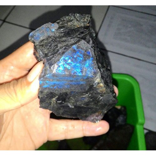 Grosir Paket Murah Meriah Bahan / Rough / Batu Akik Labrador Blue Ocean / Labradorite Klep Biru 10KG