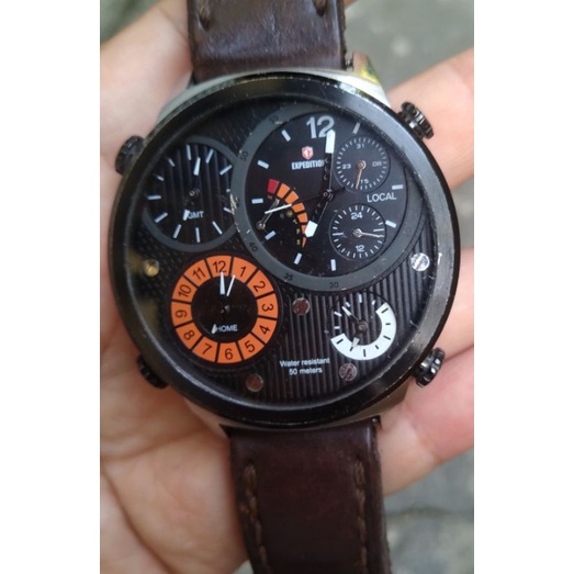 jam tangan expedition E6623M triple time second bekas original