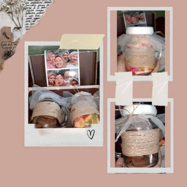 

Hadiah Ulang Tahun/cookies in jar/papper in jar/gift box/jar in box/Custom