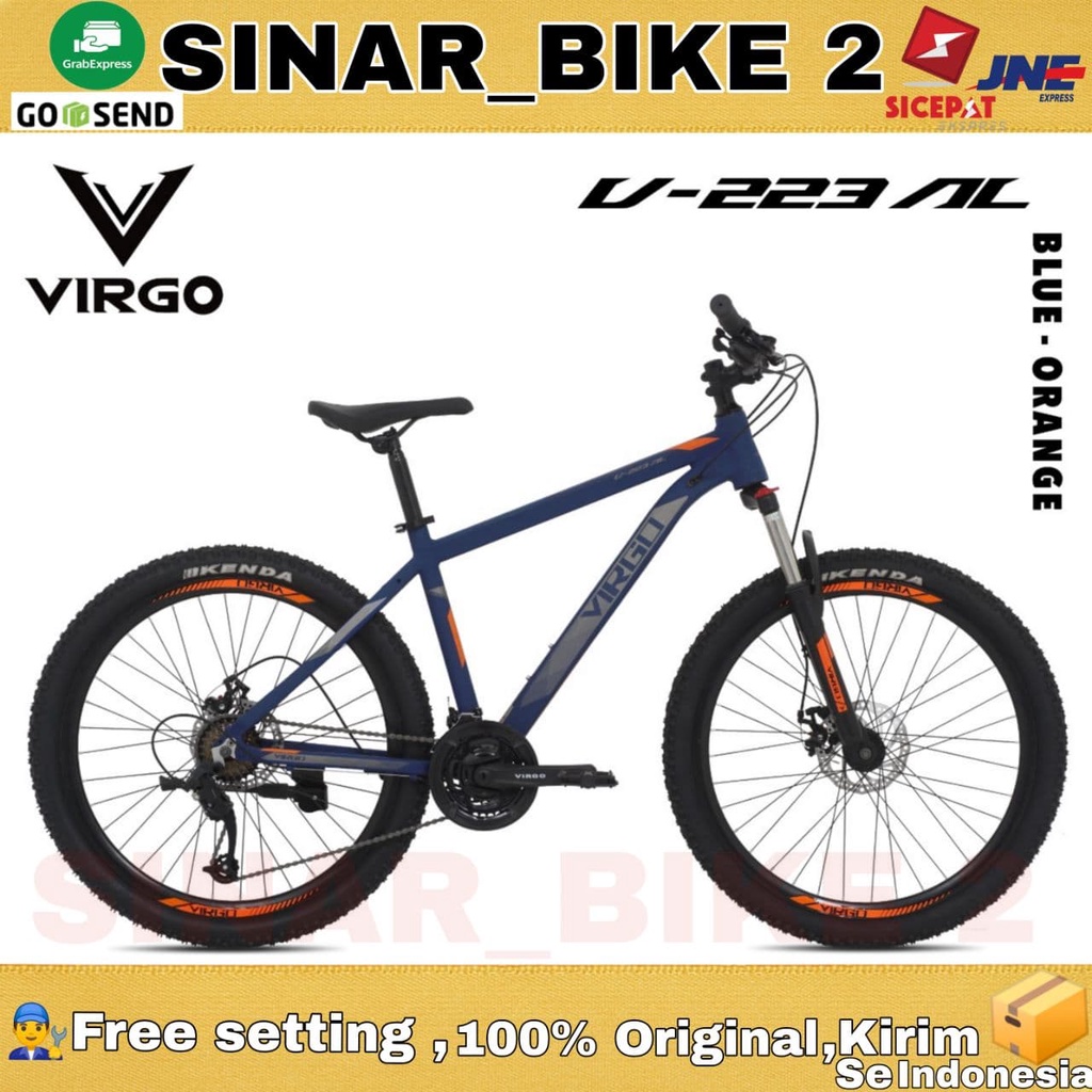 Sepeda Gunung 26 Inch MTB VIRGO V-223 Alloy 24 Speed Forx  Lock Out