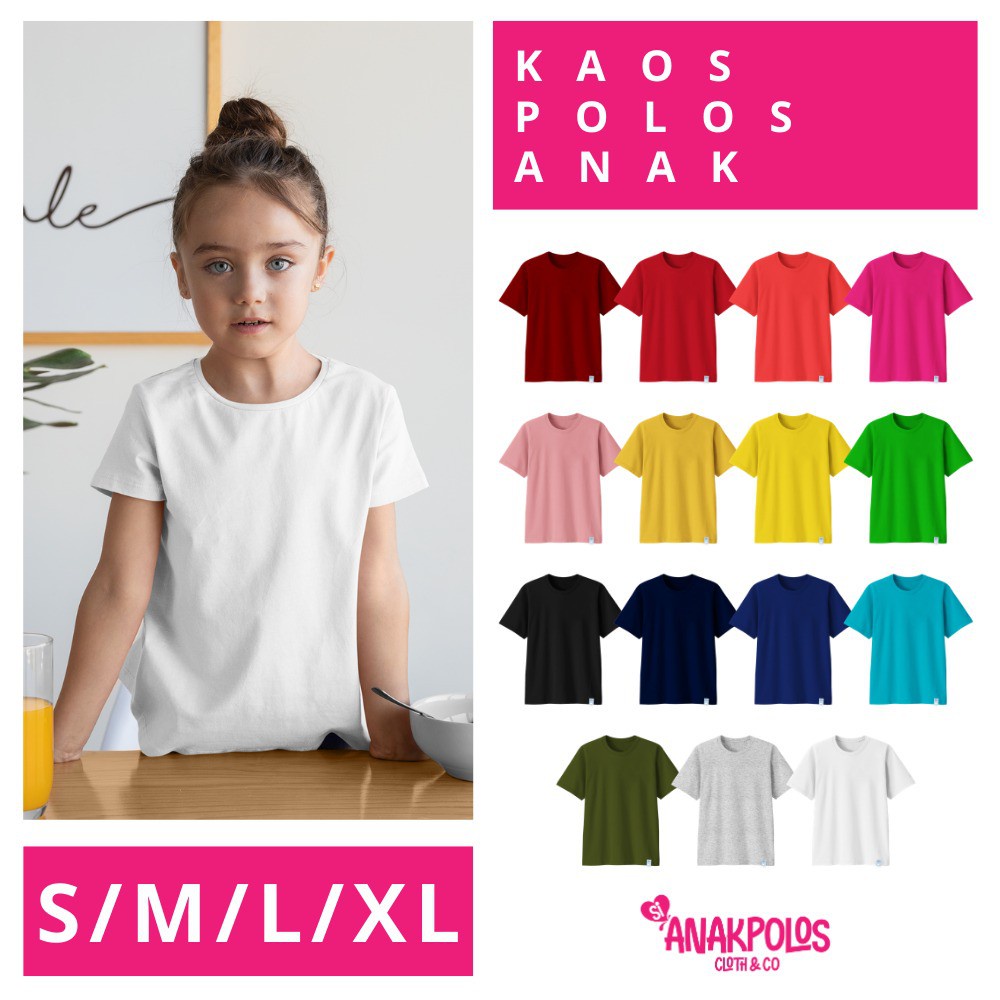 ASY168 KAOS OBLONG ANAK ANAK UNISEX COTTON  TSHIRT POLOS UMUR 2-10 TAHUN