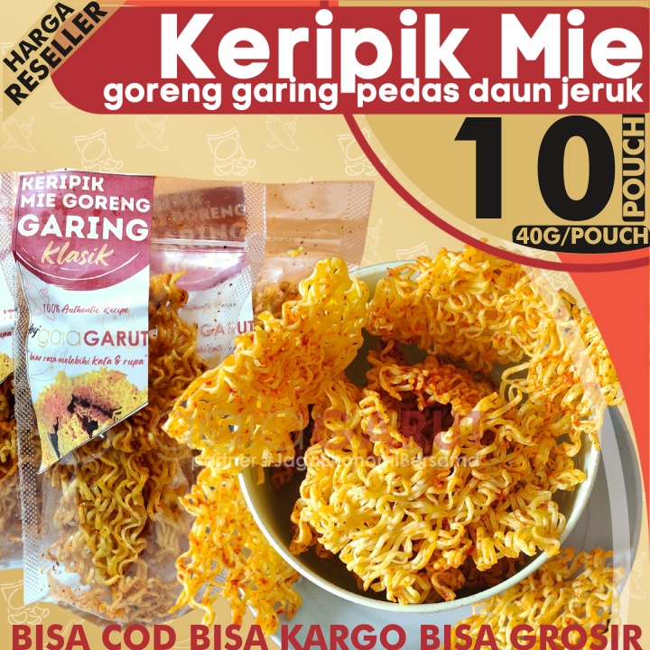 

HARGA RESELLER - 10pouch Cemilan Keripik Mie GORENG Kering by GG (Bisa COD/Grosir/Kargo)