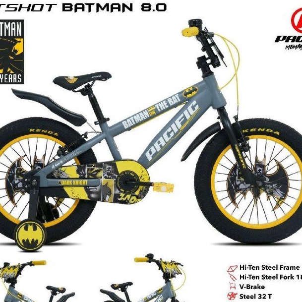 PROMO Sepeda Anak BMX 18 Pacific Hotshot Batman Ban 3.0