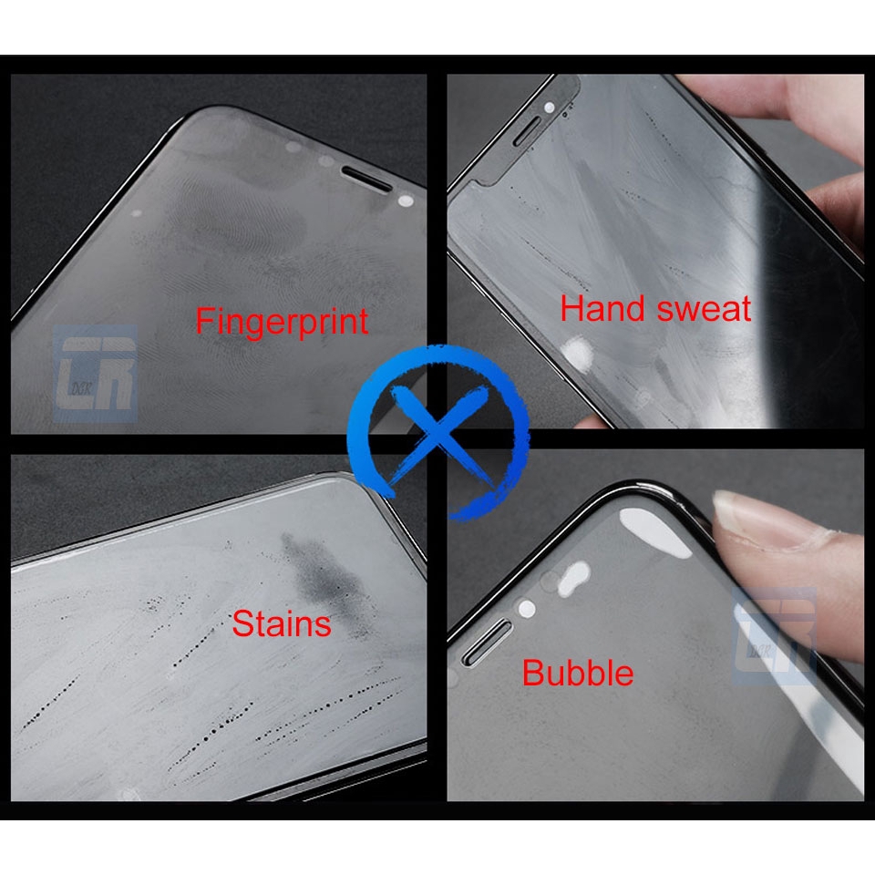 Pelindung Layar Tempered Glass Matte Frosted 9D untuk iPhone x / XR / XR