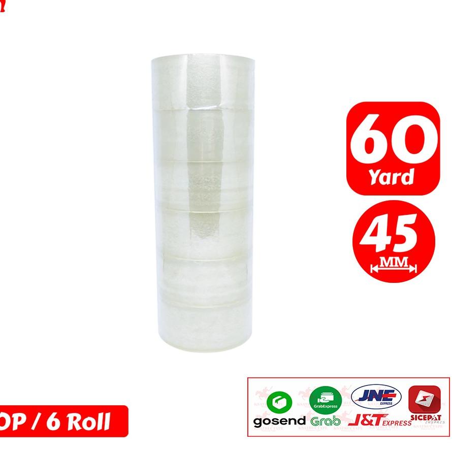 

Best! Lakban OPP Tape / Lakban Bening KSATRIA Tape 60 Yard 1 Slop