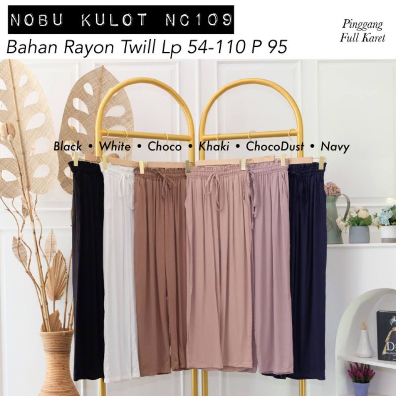 NOBU CELANA KULOT PANJANG KATUN RAYON TWILL ADEM BEST SELLER TERLARIS TERMURAH