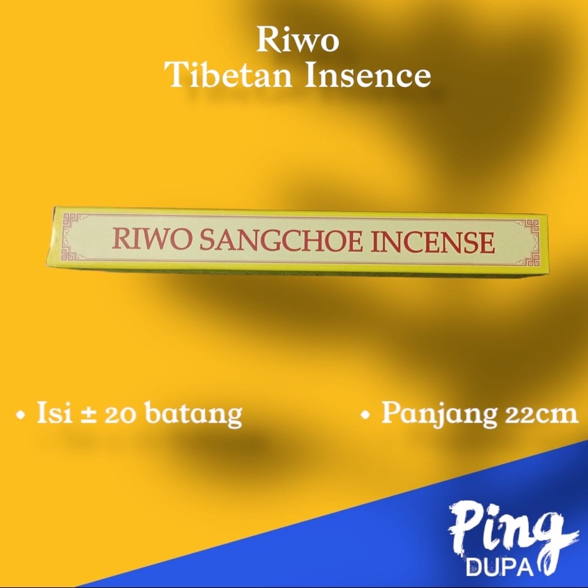 Dupa Hio Tibetan Tibet Riwo Sangchoe Incense Original Tanpa Batang