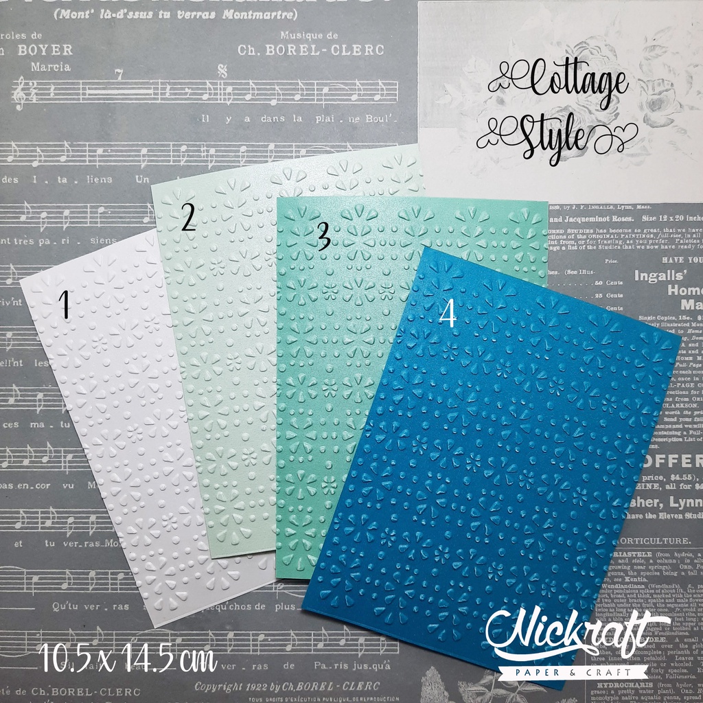 

Emboss Paper - COTTAGE STYLE - Embossing Folder Kertas Timbul