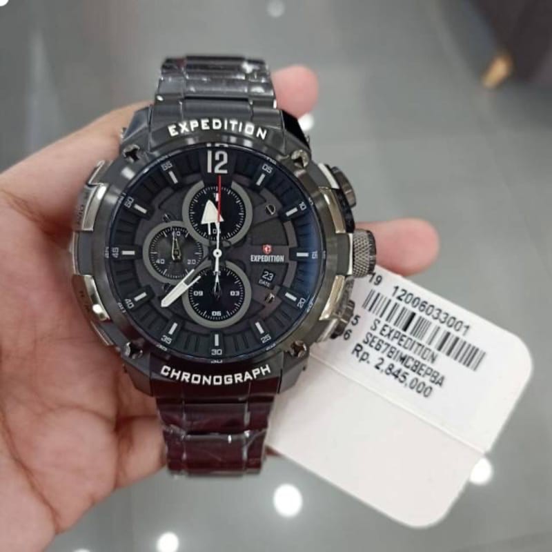 Expedition E 6781 MCBEPBA Man Black Dial Stainless Steel ORIGINAL garansi resmi 1 THN