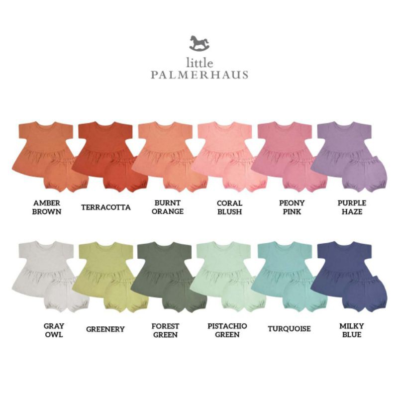 Little Palmerhaus PEPLUM SET / Set Baju Celana Anak Perempuan