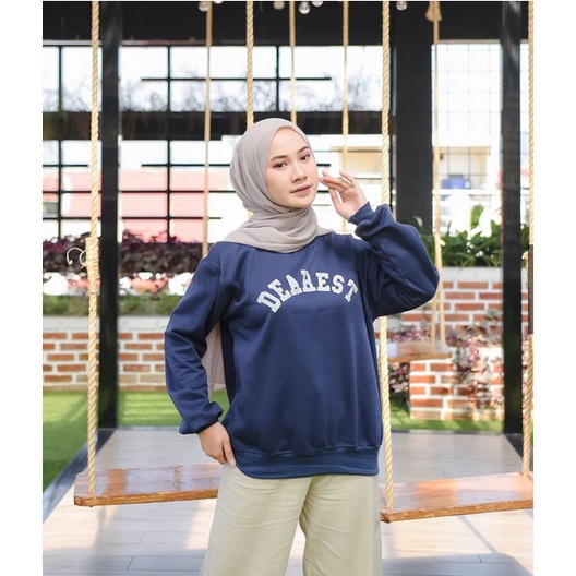 BEFAST - ZEC Sweater ALERC / Sweater Oversize Dearest / Sweater Wanita Motif Tulisan / Sweater Terbaru / Sweater OOTD Wanita Kekinian