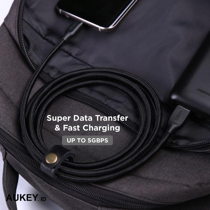 Aukey Cable Braided Nylon USB To Type C - 1.2m - 500279 / 500331 - CB-AC1