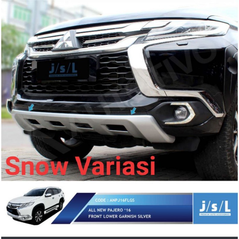 All New Pajero Sport 2016 2018 Skidplate bawah depan front lower garnish