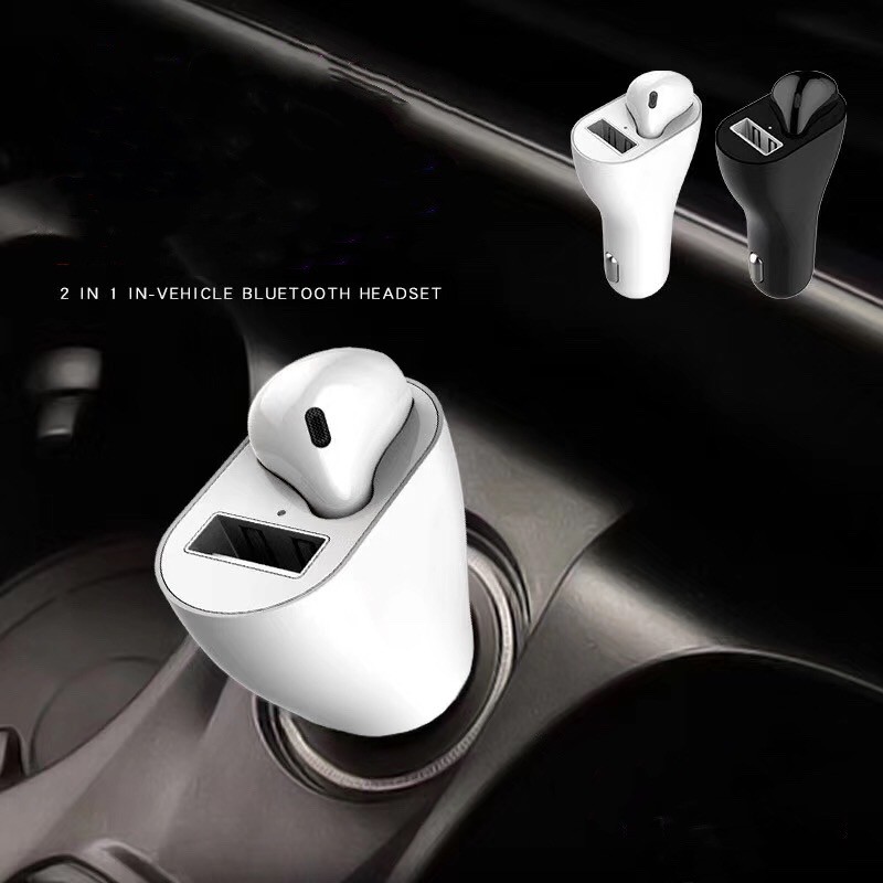 【33LV.ID】Car charger + headset earphone 2in1 in bluetooth wireless headset rv1