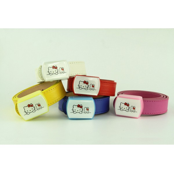 Ikat Pinggang LED Hello Kitty V-belt LED Anak Karakter Hello Kitty Aksesories Ikat Pinggang Anak