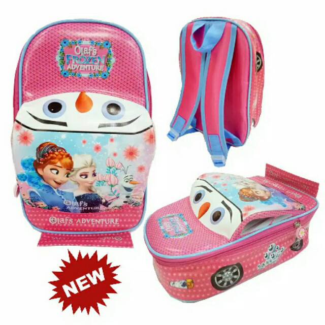 Tas Ransel Anak Frozen Elsa Anna Olaf Pink Balita Paud Murah