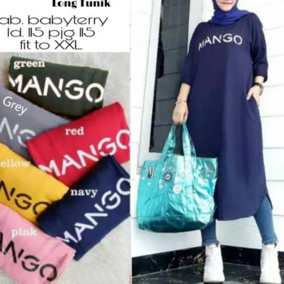 Model Baru.. TUNIK MANGO/MANGO LONG TUNIK/TUNIK JUMBO/TUNIK FASHION WANITA MUSLIM