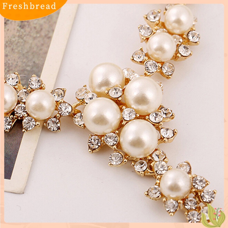 [TERLARIS]Women Fashion Clavicular Charms Faux Pearl Pendant Necklace Wedding Party Gift