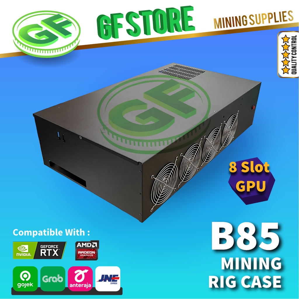 Mining Rig Case B85 with CPU & PSU ⚡- Casing GPU Mining Riserless