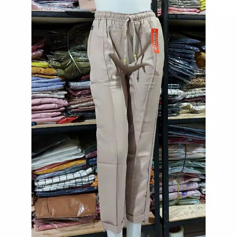 ZARRA BUTTON FULL KARET||BAGGY PANTS BUTTON FULL KARET BAHAN MOSCREP PREMIUM