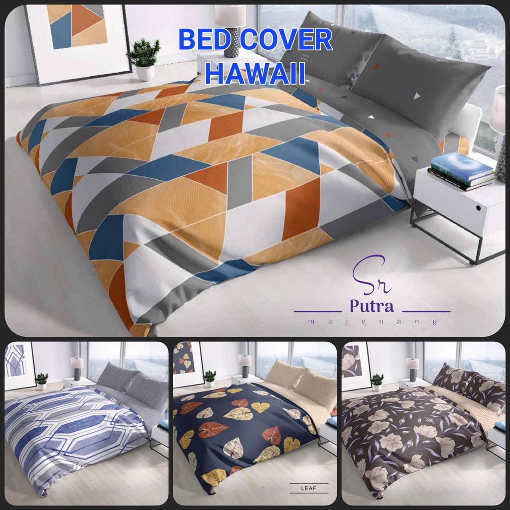 Bed Cover Set Sprei Hawaii From My love Ukuran King Size 180 x 200