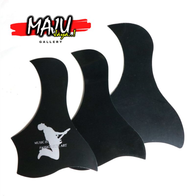 pickguard pelindung gitar akustik elektrik motif or hitam polos