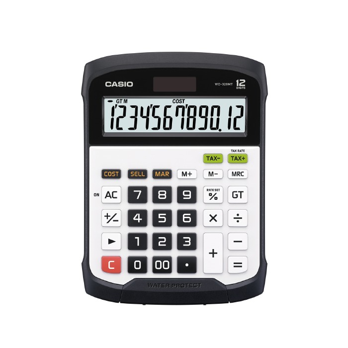 

CASIO WD-320MT - Putih - Kalkulator Toko - Bisa Dicuci / Tahan air - 12 digit