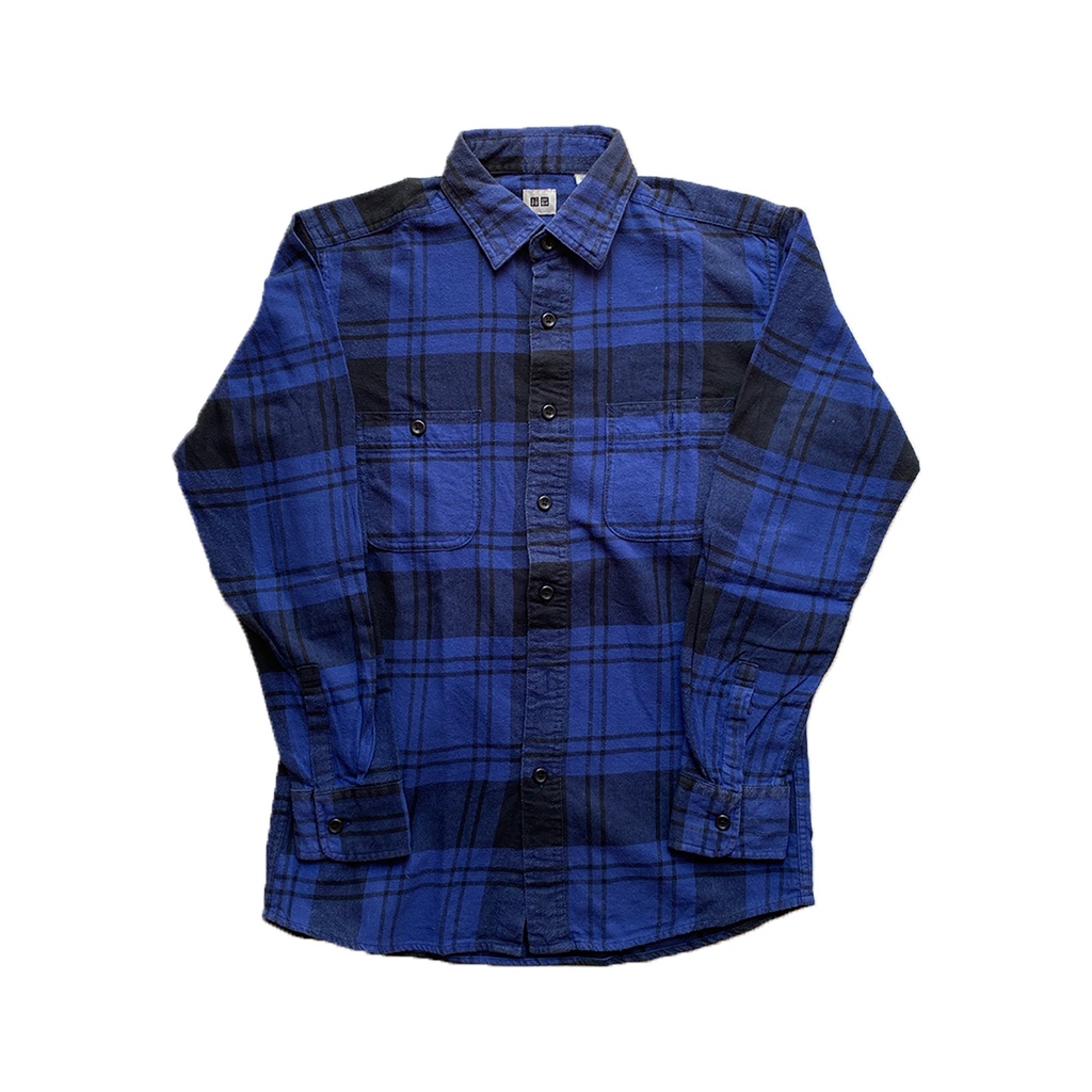 flanel pria wanita uniqlo original