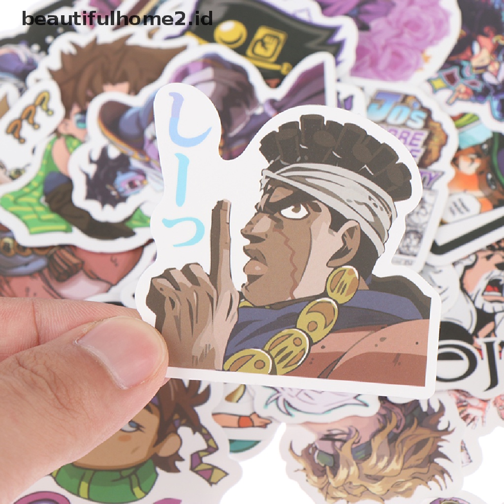 50 Pcs Stiker Jojos Bizzare Adventure Untuk Sepeda Motor Laptop Skateboard