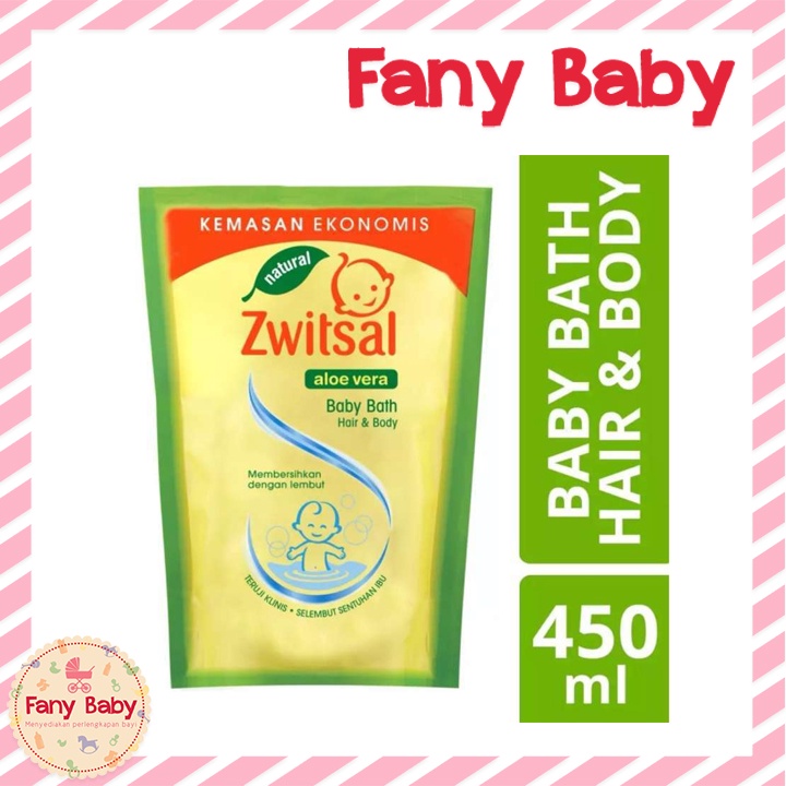 ZWITSAL BABY BATH HAIR &amp; BODY ALOE VERA REFILL 450ML