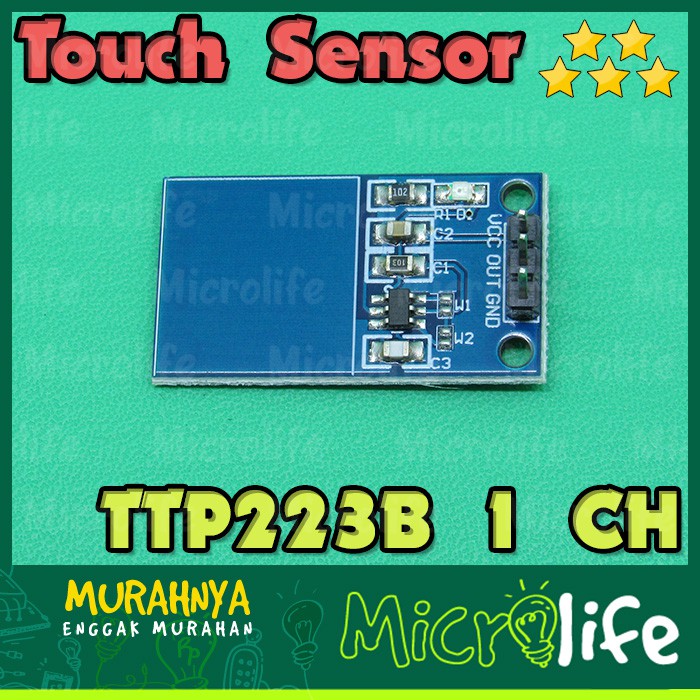 TTP223B TOUCH SENSOR 1 CHANNEL CAPACITIVE MODULE