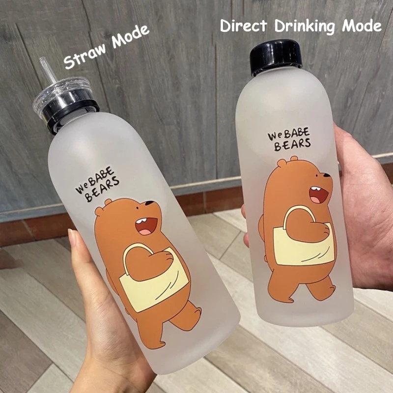 Botol Minum 1 Liter We Bare Bear / Botol Minum 1000ML We Bare Bear