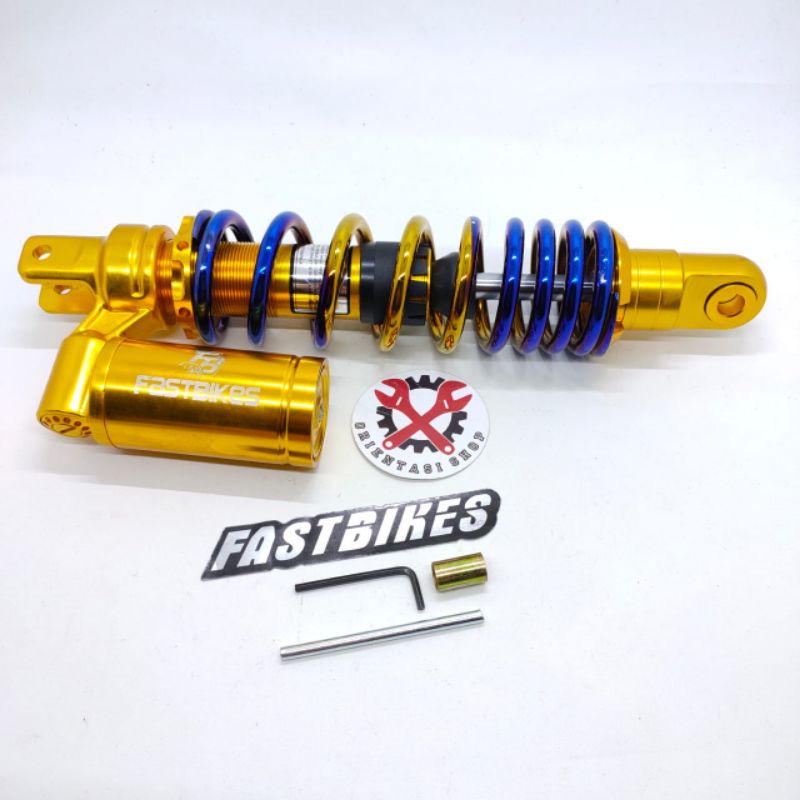 Shockbreaker fastbikes twotone 310mm shock tabung bawah fastbikes 310mm dan 330 mm beat mio scoopy vario dll