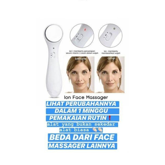 Alat Pijat Wajah Setrika / Ion Face Roller Jade Massager Skin Care Korea