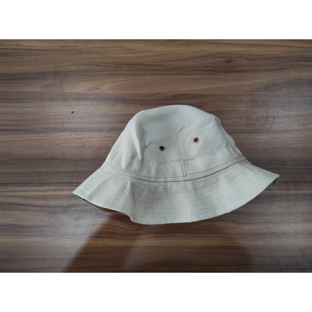 Topi Rimba Pria Wanita Dewasa Tactical Original Automic Outdoor Cream Army Bucket Dinir