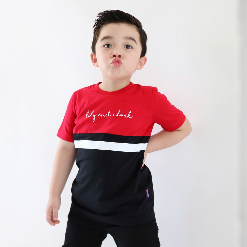 Jual PROMO!! KAOS ANAK LAKI LAKI TERARU KLC15 Merah berkualitas premium