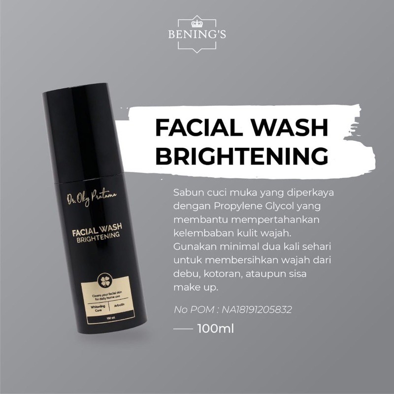 Facial Wash Brightening / Skincare by dr. Oky Pratama / Benings Clinic