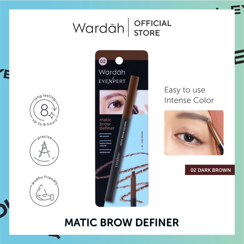 BARU! Wardah EyeXpert Matic Brow Definer 0.25 gr - Pensil Alis Anti Air dan Tahan Lama