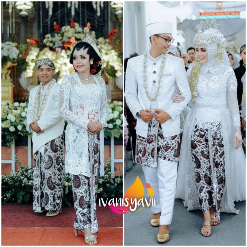 Sepasang Jarik Pengantin Prodo - Motif Semen Putih