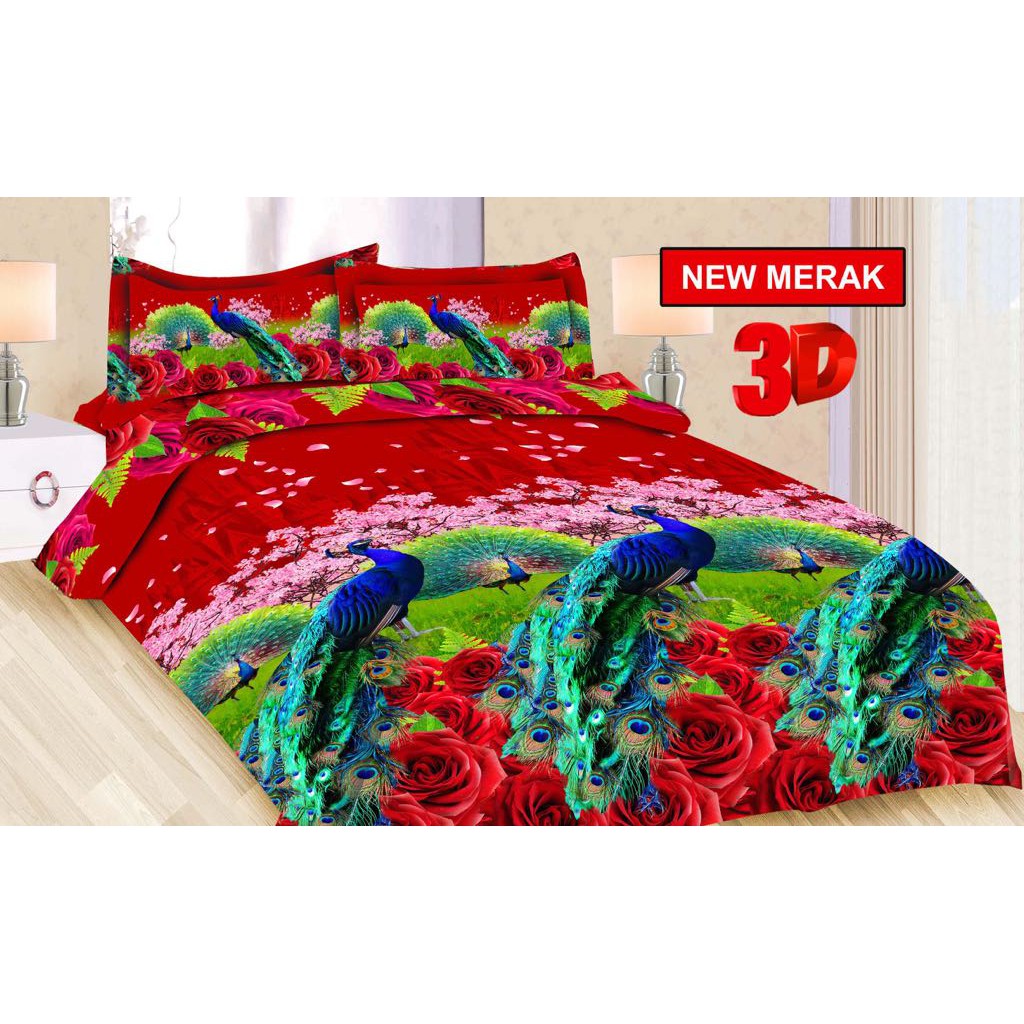 BONITA Sprei Set B2 B4 | New Rose Merak 3D | King Size 180x200