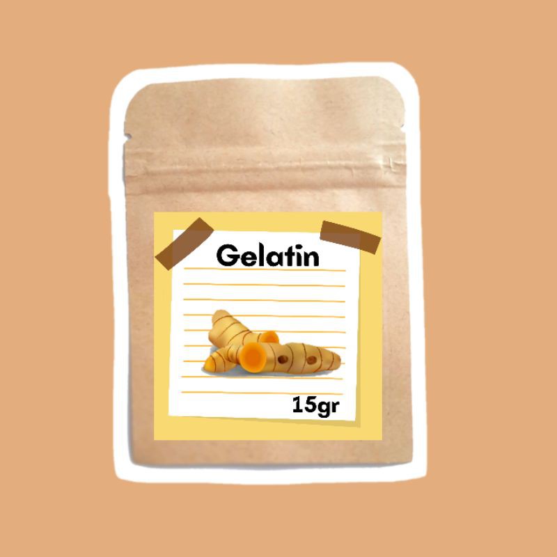 15 GRAM MASKER KOMEDO GELATIN  HALAL MUI ORIGINAL-G  Kunyit