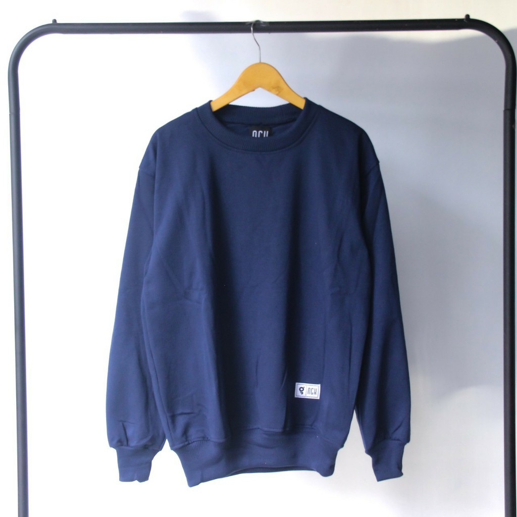 [PREMIUM] Basic Sweater POLOS GROSIR Crewneck Sweatshirt Pria Wanita