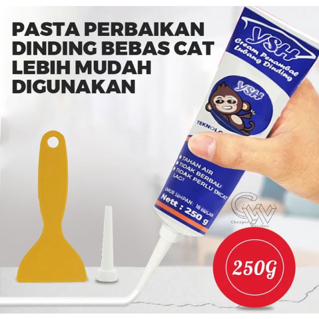 Cheaper-Cream Penambal Dinding Wall Repair Pasta Penambal Lubang Dinding