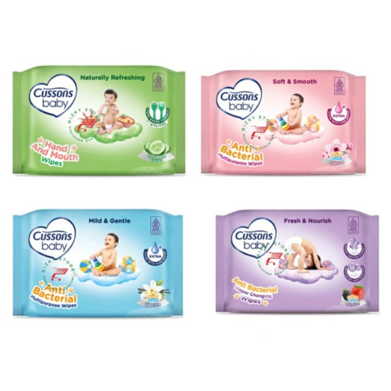 Cussons Baby Wipes isi 50 sheet | 45 sheet | Tisu Basah Bayi | Tisue Baby Wipes Cussons (1 SAJA ISI 45 LEMBAR)